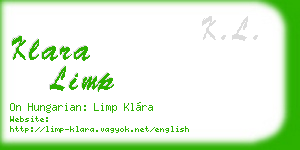 klara limp business card
