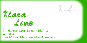 klara limp business card